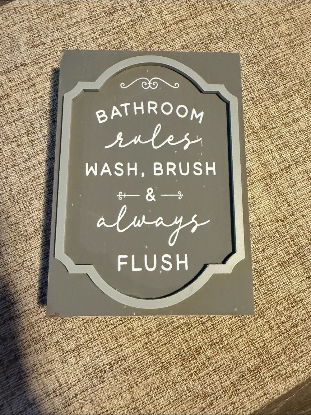 Kohl's Gray Bathroom Rules Wall Décor